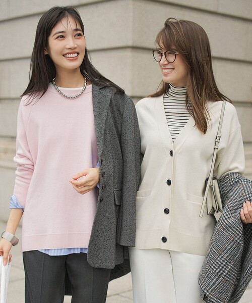「UNFILO」 長袖ニット LARGE ピンク レディース_画像8