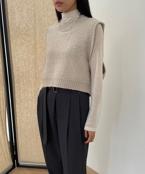 「Didot.showroom」 ニットベスト FREE グレー レディース_画像2