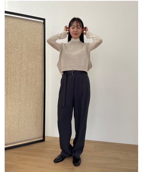 「Didot.showroom」 ニットベスト FREE グレー レディース_画像6