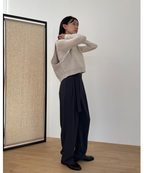 「Didot.showroom」 ニットベスト FREE グレー レディース_画像8