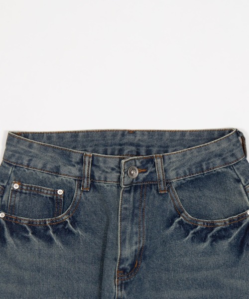 ジーンズ デニム デニムパンツ リメイクカーブデニム レディース