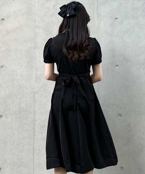 「titty&Co. PETIT」 半袖ワンピース MEDIUM ブラック レディース_画像2