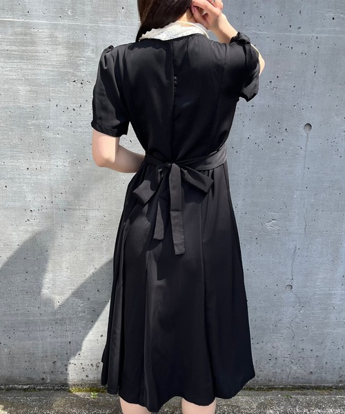 「titty&Co. PETIT」 半袖ワンピース MEDIUM ブラック レディース_画像7