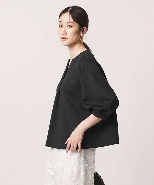 極美品✨ 25SS ユナイテッドアローズ ライトスポンジ ブラウス 黒 UNITED ARROWS（ユナイテッドアローズ） ブラウス シャツ LIGHT SPONGY