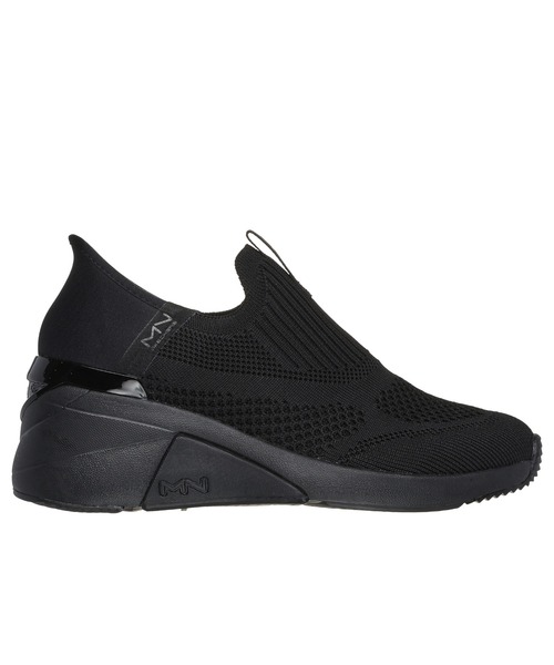 「SKECHERS」 ローカットスニーカー 24cm ブラック×ブラック レディース_画像5