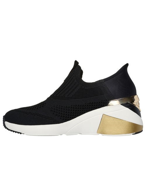 「SKECHERS」 ローカットスニーカー 24cm ブラック×ブラック レディース_画像8