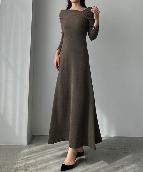 「Louere」 ニットワンピース - ブラック レディース_画像8
