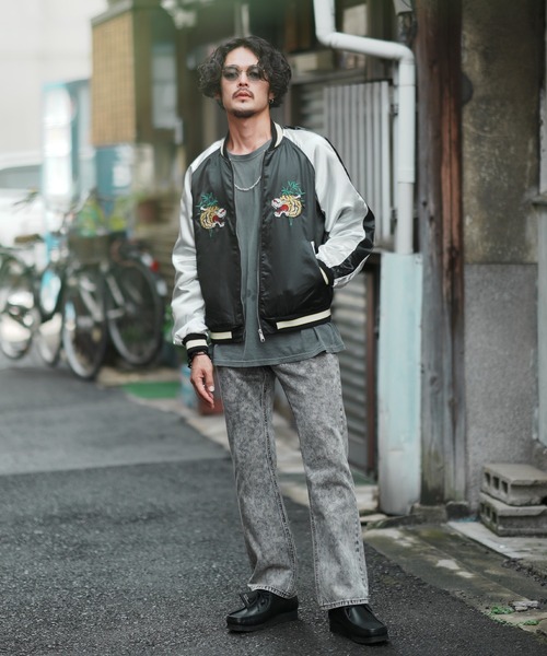 「improves」 スカジャン MEDIUM ブラック メンズ_画像6