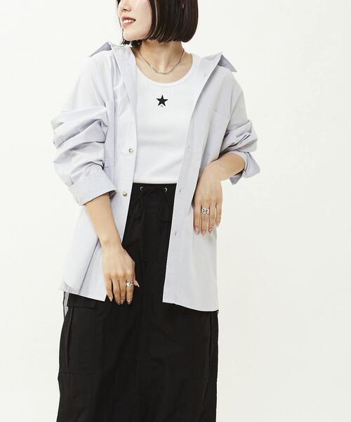 「CONVERSE TOKYO」 長袖シャツ FREE ホワイト レディース_画像2