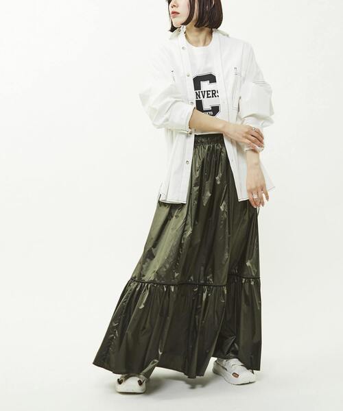 「CONVERSE TOKYO」 長袖シャツ FREE ホワイト レディース_画像8