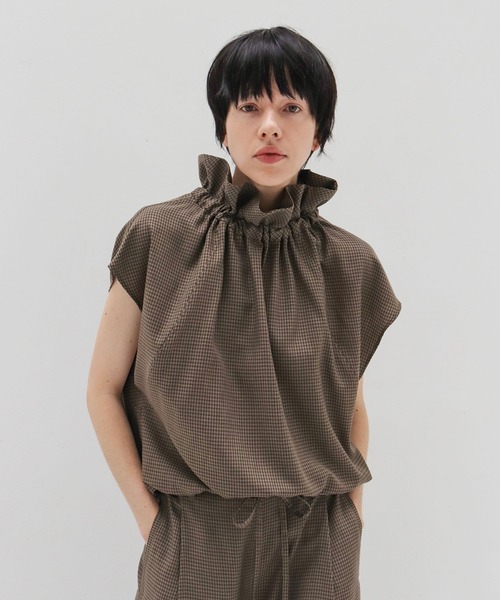 DRESSLAVE（ドレスレイブ） ブラウス シャツ gingham check 2way off 