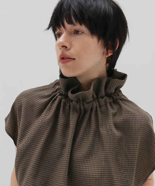 DRESSLAVE（ドレスレイブ） ブラウス シャツ gingham check 2way off