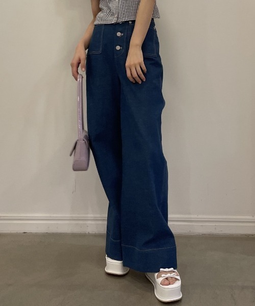 「HONEY MI HONEY」 デニムパンツ FREE ブルー レディース_画像2