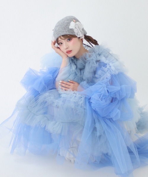 「kaorinomori」 ニットキャップ FREE グレー レディース_画像3