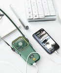 5WAY スマホスタンドにもなる 首かけ 扇風...の詳細画像1