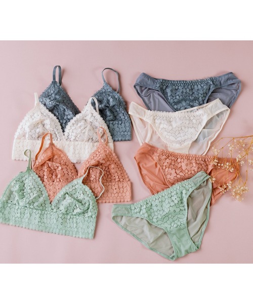 fran de lingerie ブラジャー ショーツセット ノンワイヤーブラ
