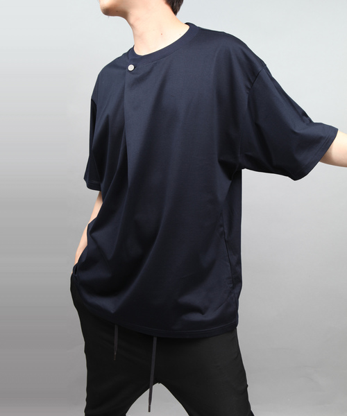 tシャツ DRAPE ROUND-NECK T-SHIRT メンズの画像