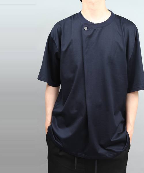 tシャツ DRAPE ROUND-NECK T-SHIRT メンズの画像