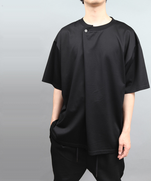 tシャツ DRAPE ROUND-NECK T-SHIRT メンズの画像