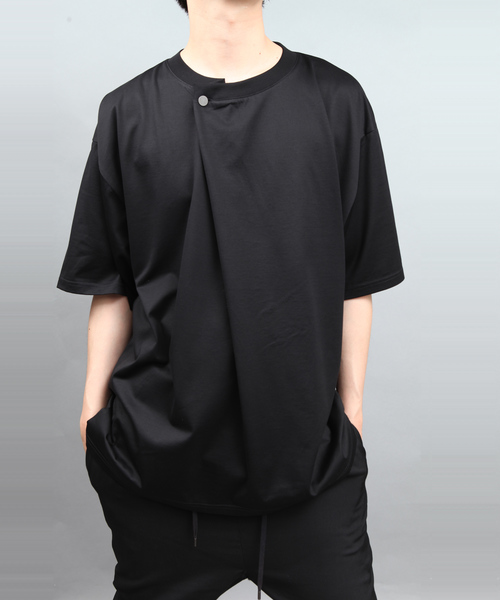 tシャツ DRAPE ROUND-NECK T-SHIRT メンズの画像