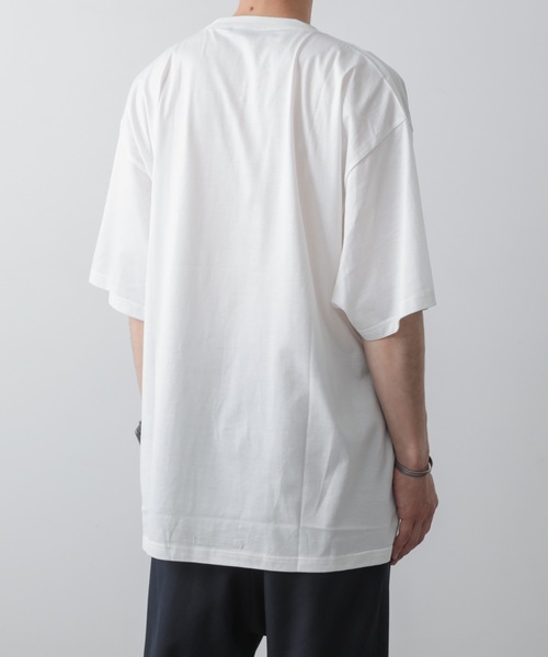tシャツ DRAPE ROUND-NECK T-SHIRT メンズの画像