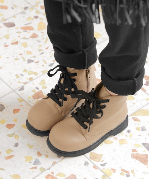 SOROTTO ブーツ ファスナー付きレースアップブーツ キッズ 子供 男の子