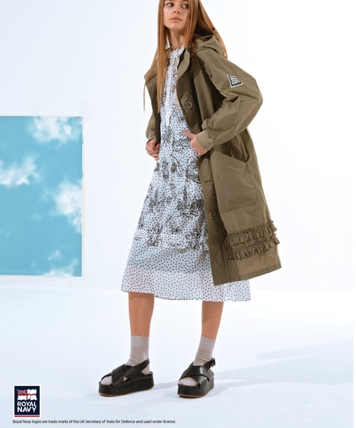 ミックスさ コート モッズコート H.A.K×ROYAL NAVY ナイロンタフタ塩縮ワッシャーフードコート ZOZOTOWN PayPayモール店 - 通販 - PayPayモール をつけた