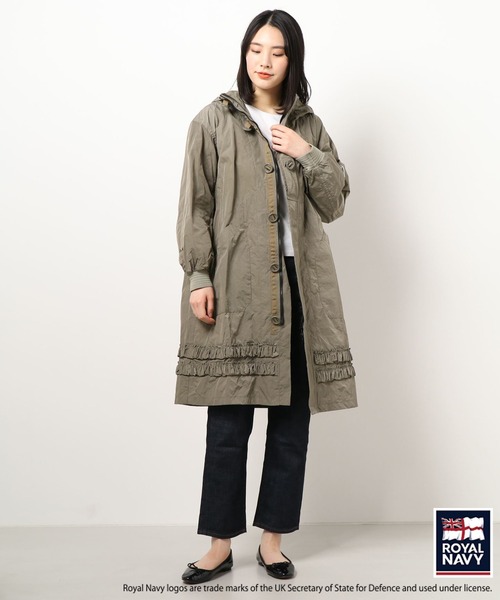 ミックスさ コート モッズコート H.A.K×ROYAL NAVY ナイロンタフタ塩縮ワッシャーフードコート ZOZOTOWN PayPayモール店 - 通販 - PayPayモール をつけた