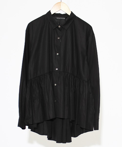 mizuiroind（ミズイロインド） シャツ ブラウス ウエストギャザー