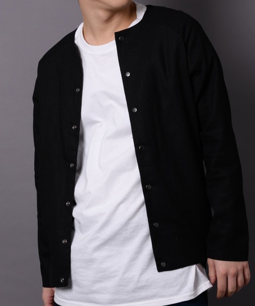 MGV（エムジーヴィー） ジャケット ノーカラージャケット カラー綿麻