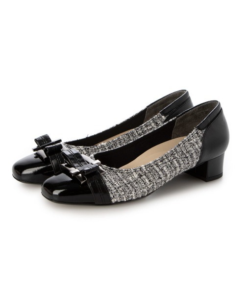 リズ・ラフィーネ（Riz raffinee）/【3E】バックリボンモチーフパンプス Riz raffinee（リズ ラフィーネ） パンプス 「3E」バックリボン