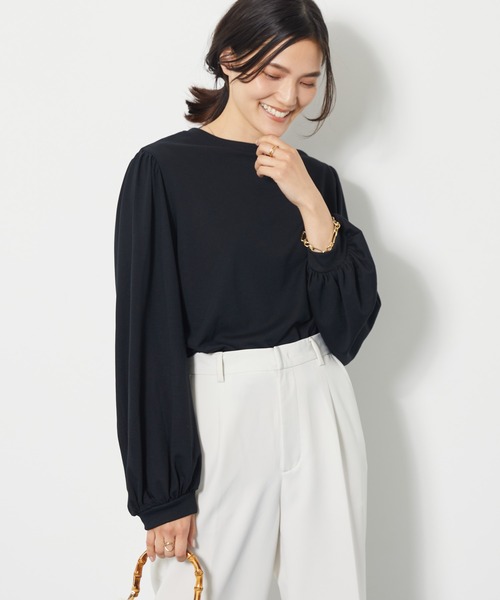 tシャツ Tシャツ ギャザースリーブカットプルオーバー1,290円