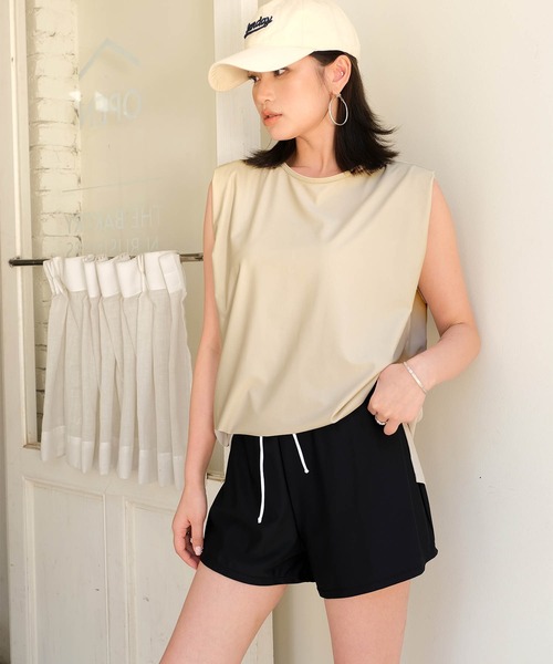 水着・ラッシュガード 2way Design Sleeveless Set-up Brown Free 2way Design Sleeveless Set-up Brown Free 水着・ラッシュガード