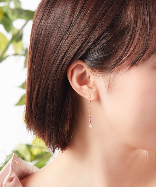 va vendome aoyama イヤリング K10PG ローズクォーツ イヤリング