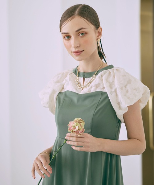 Dorry Doll ドレス バックデザインパフスリーブドレス
