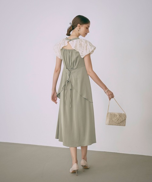 Dorry Doll ドレス バックデザインパフスリーブドレス