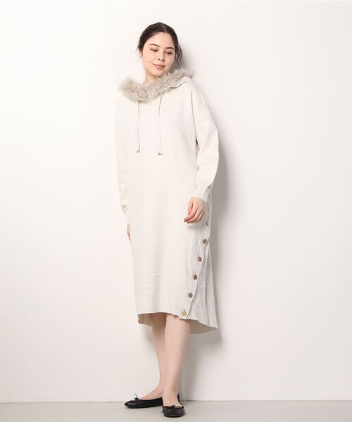 GRACE CONTINENTAL」 ニットワンピース 36 ベージュ レディース 