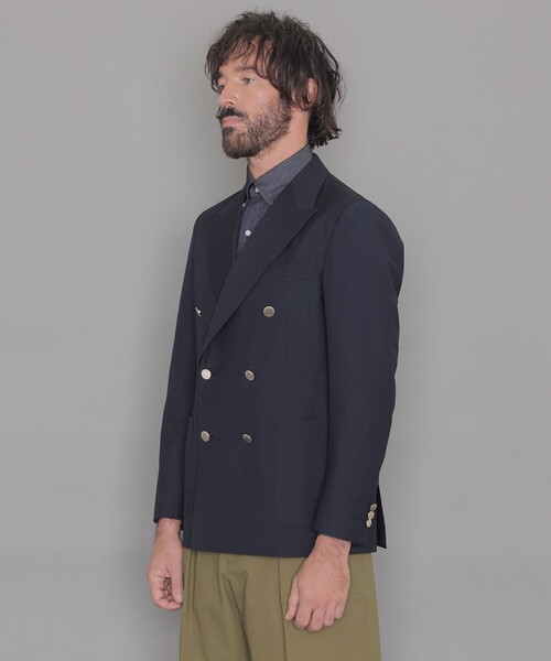 ジャケット テーラードジャケット 「DORMEUIL/ドーメル」「SUPER LITE TONIK」ダブルブレステッドブレザー メンズの画像