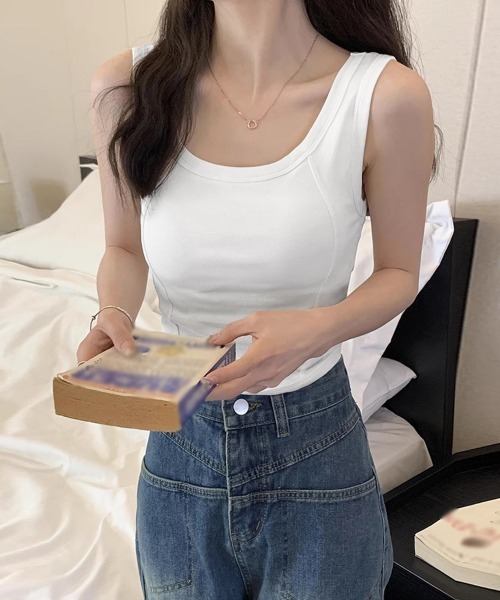 miniministore タンクトップ ノースリーブ カップ付きタンク