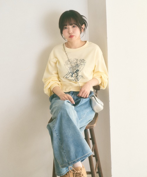 Ada. トレーナー スウェット 「Peachyyouth × Ada.」ブーケ