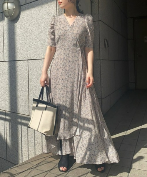 FRAY I.D 半袖 ワンピース 花柄 中古・古着通販】FRAY ID (フレイ アイディー) 花柄ワンピース