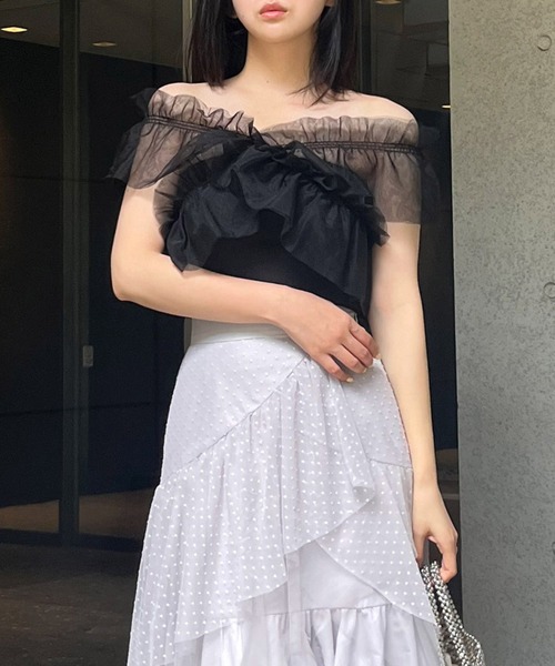 ROYAL PARTY（ロイヤルパーティー） tシャツ 3wayフリルベアトップス 