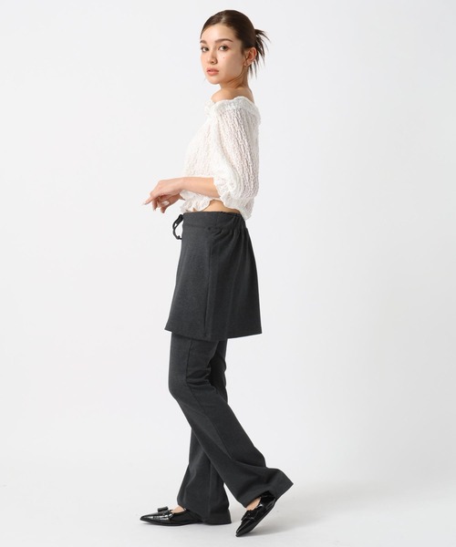 FOREVER21 パンツ 「2024FW」レイヤードカットフレアパンツ