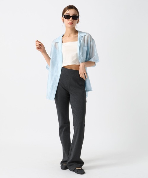 FOREVER21 パンツ 「2024FW」レイヤードカットフレアパンツ