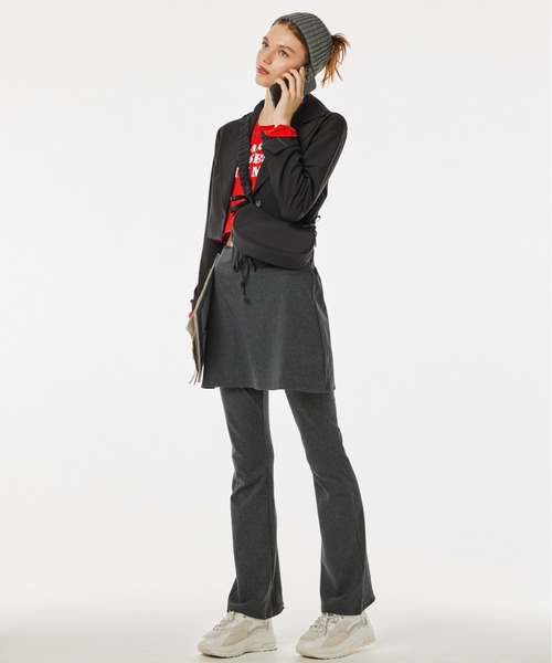 FOREVER21 パンツ 「2024FW」レイヤードカットフレアパンツ