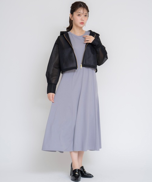 Noela コート アウター ダンボールオーガンジーパーカー
