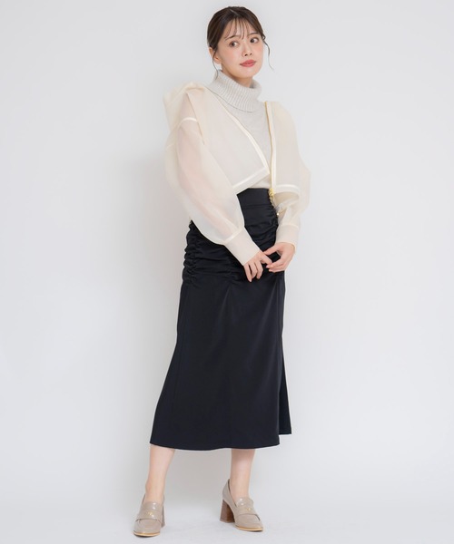 Noela コート アウター ダンボールオーガンジーパーカー