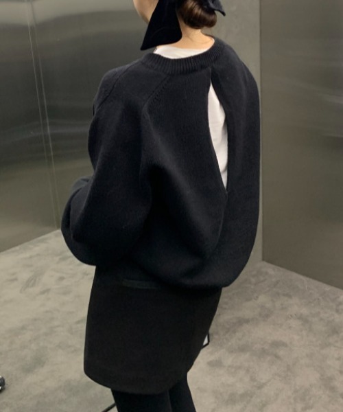 ニット セーター バックオープンニット レディース : ZOZOTOWN Yahoo