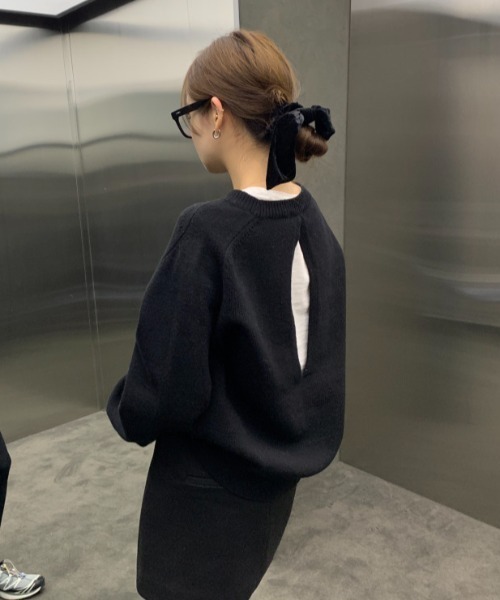 ニット セーター バックオープンニット レディース : ZOZOTOWN Yahoo