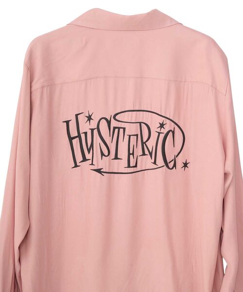 HYSTERIC GLAMOUR シャツ 50'S MODERN刺繍 オープンカラーシャツ